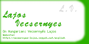 lajos vecsernyes business card