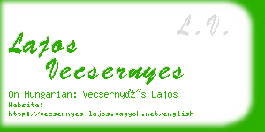 lajos vecsernyes business card